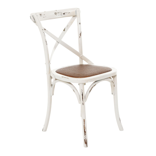 Antique White Reclaimed Pine Bremen Dining Chairs Set of 2 - Natural Fiber by World Market