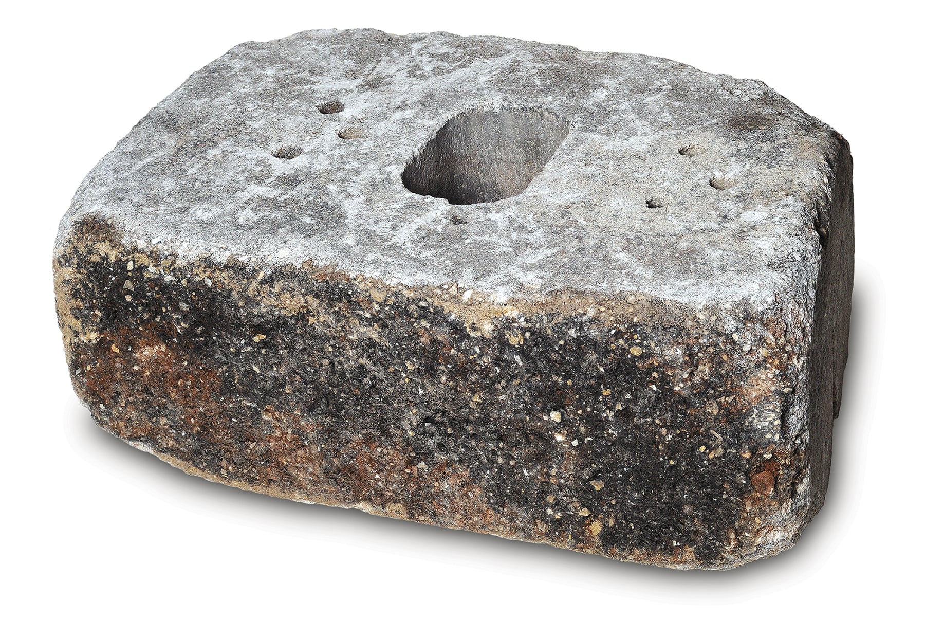 Lowe's 16-in L x 6-in H x 10-in D Sierra Blend Retaining Wall Block in Gray | RET0956X0000A