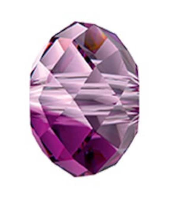 Swarovski 5040 Amethyst Blend Briolette Rondelle Spacer | 6mm, 8mm, 12mm