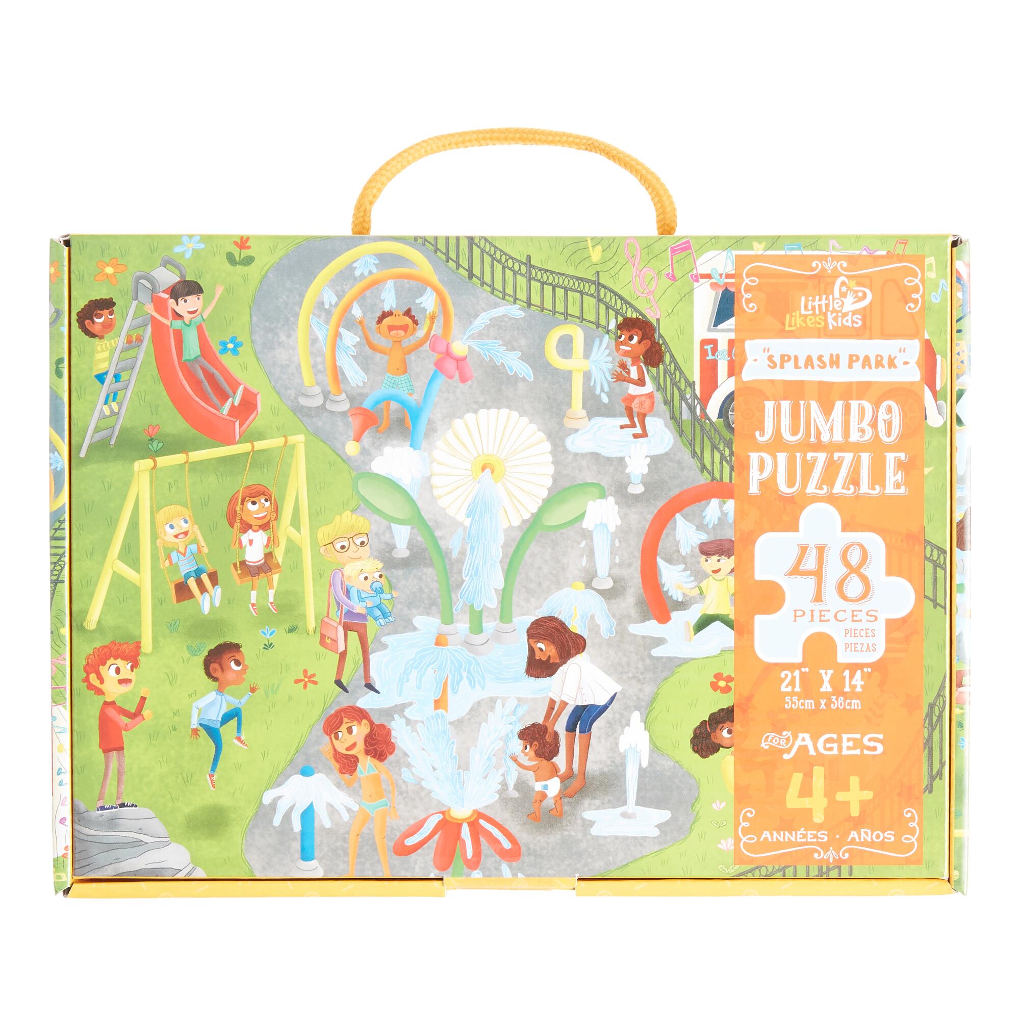 Little Likes Kids Jumbo Splash Park 48 Piece Puzzle: Multi - Paper by World Market