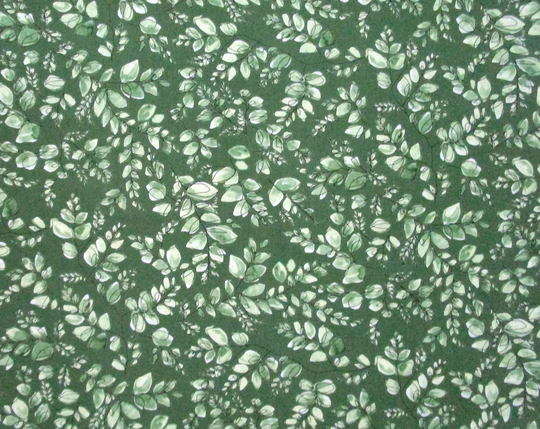 Green Leaves Leaf Blender Quilter's Weight Cotton Print Fabric - Material Yardage By The Yard