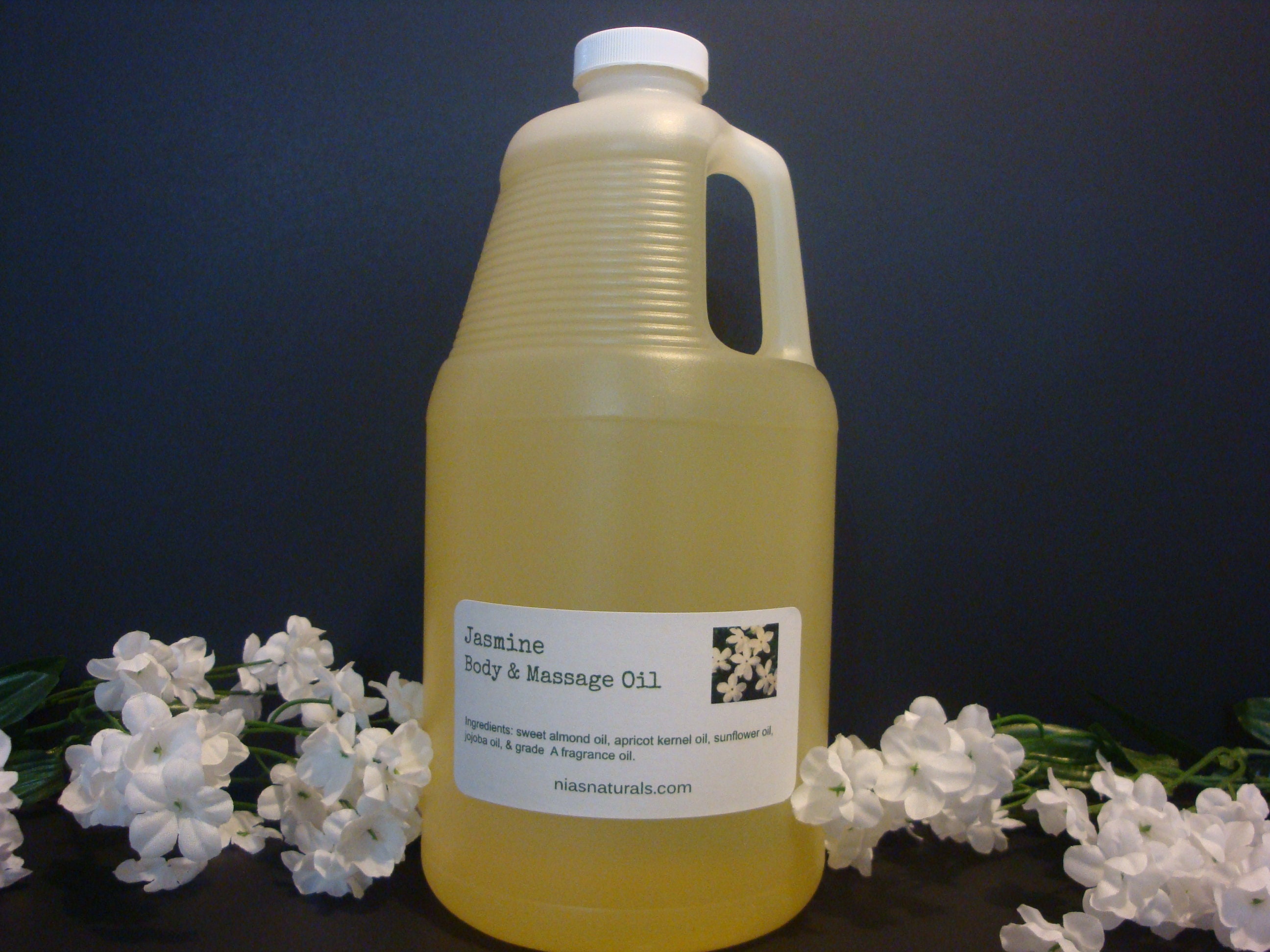 Jasmine Massage Oil Blend - 1/2 Gallon 64Oz Hair/Skin/Bath