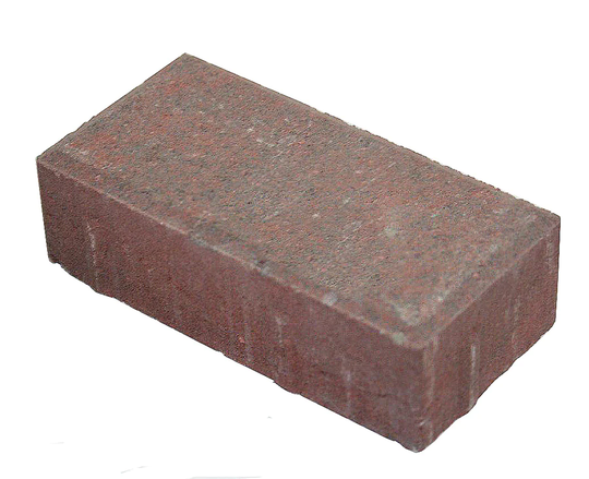 Lowe's 8-in L x 4-in W x 2-in H Red Charcoal Blend Concrete Paver | B233F