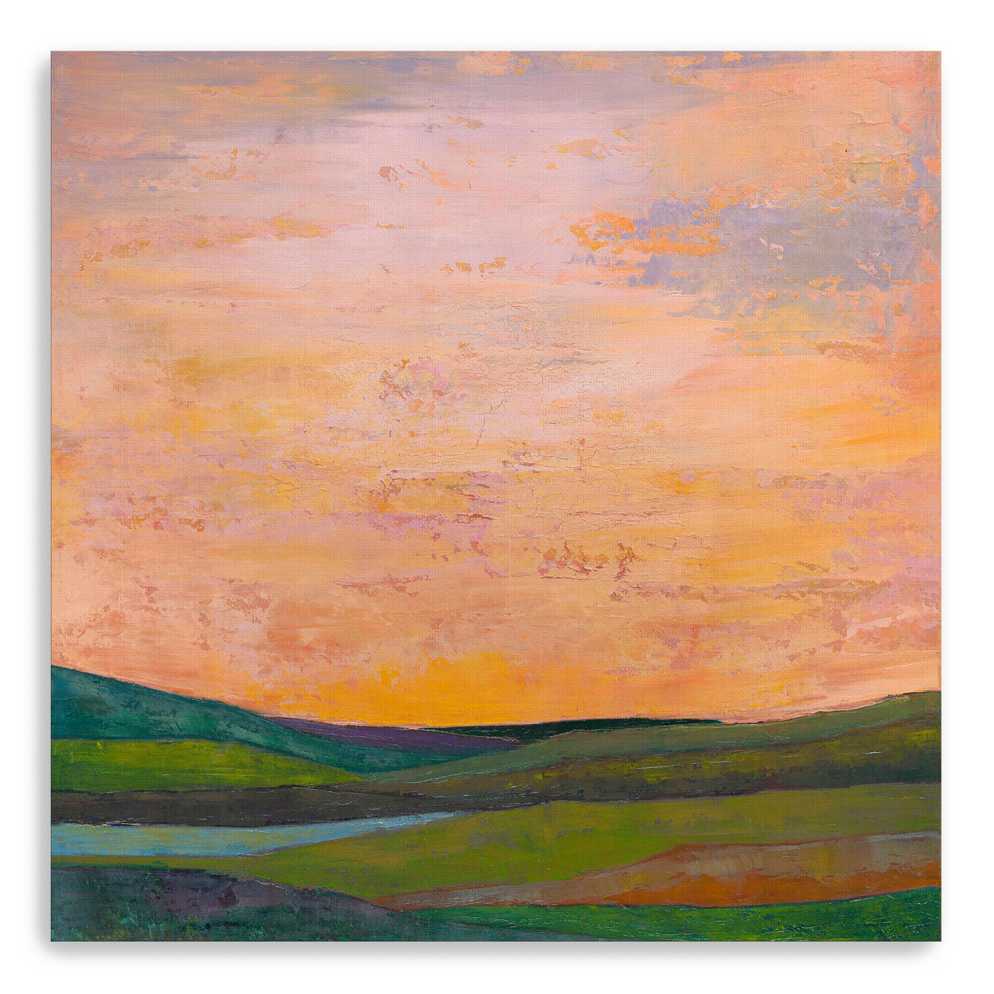 Vivid Layered Landscape I By Mehmet Altug Canvas Wall Art: Multi - Large by World Market