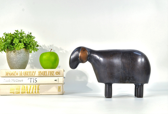 Mid Century Abstract Art Metal Sheep Statue