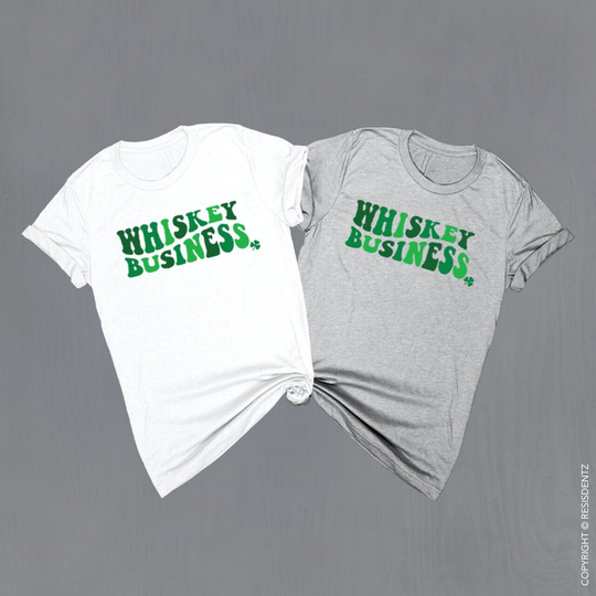 st Patricks Day T-Shirts, Whiskey Business T-Shirts, Women Or Men Patty's Shirts, Unisex & Mens Dri-Blend T-Shirt
