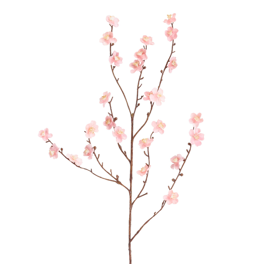 Pink Faux Velvet Plum Blossom Stem by World Market