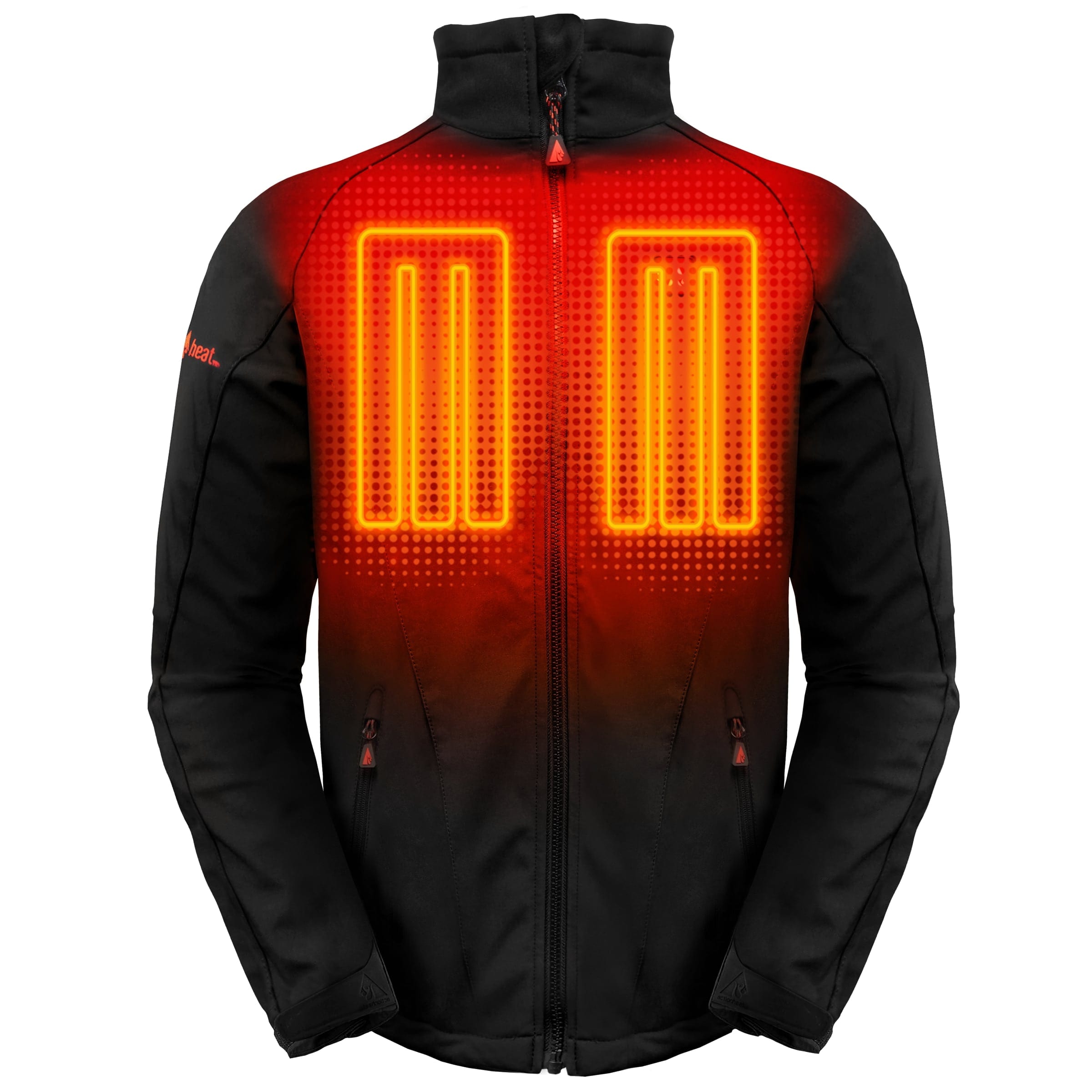 ActionHeat Medium Black Polyester/Spandex Blend Heated Jacket | AH-JKT-5V-01-M
