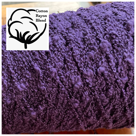Bulky Cotton Blend Nubby Textured Yarn " Purple Machine Washable saorisantacru
