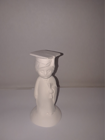 4"T Boy Graduate Ready To Paint Ceramic Bisque