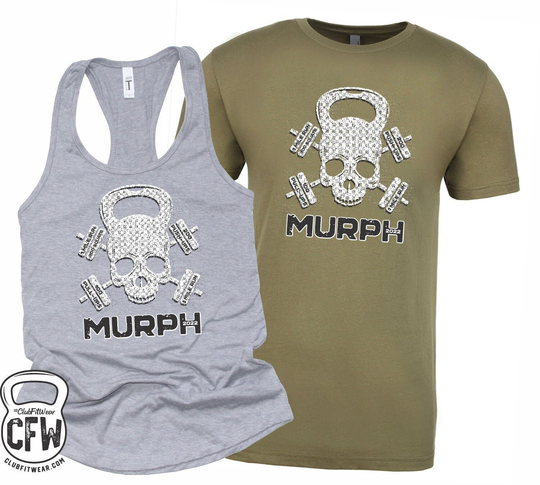 Murph 2022 Skull Tank Or Tshirt, Clubfitwear, Racerback Tshirt