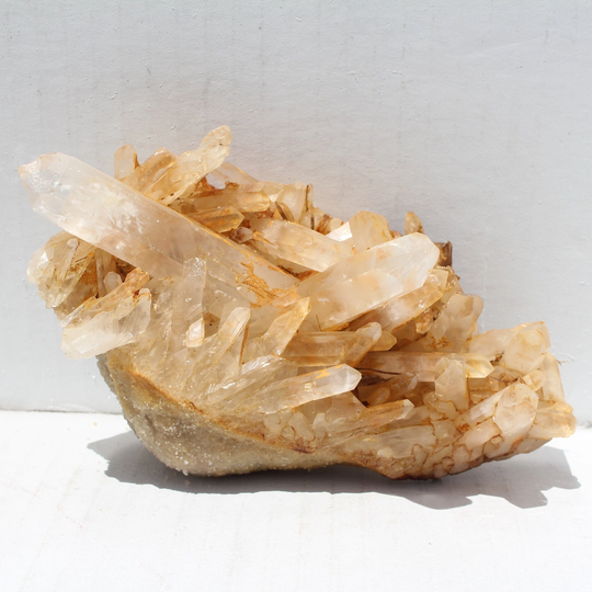 1.27 Pounds Golden Healer Crystal Display Yellow Color On Clear Quartz Point Cluster Natural Untreated Rock Stone Gift Or Collect