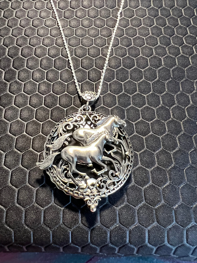 Horse Locket Made Of Sterling Silver