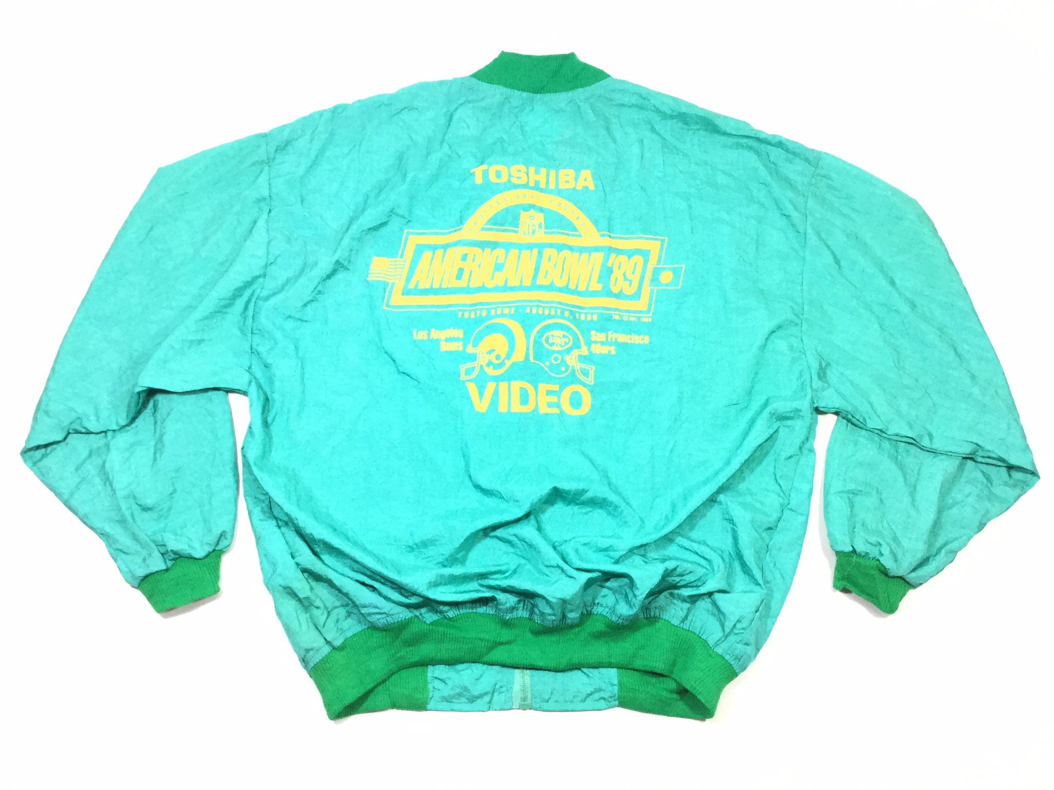 Vintage Memorabilia Nfl American Bowl "89 Los Angeles Rams Vs. San Francisco 49Ers Jacket Sz X-Large