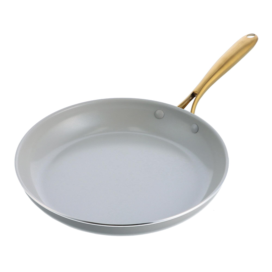 12 Inch GreenPan Gray Provision Nonstick Ceramic Frying Pan: Silver - Aluminum by World Market