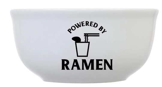 Powered By Ramen Personalized Bowl, Pasta Lover, Personalized Gifts, Non Candy Gift, Gifts For Him, Her