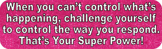 10In X 3In Control The Way You Respond Bumper Sticker