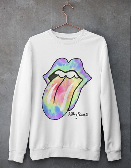 Rolling Stones Tie Dye Unisex Sweatshirt
