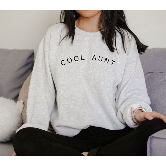 Cool Aunt Heavy Blend Crewneck Sweatshirt, Gift For Aunt, Sister, To Be Sweater, Auntie, Her