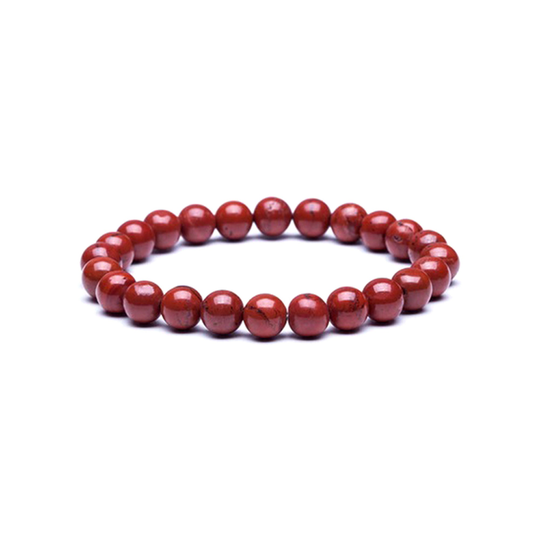 Red Jasper Bracelet Beaded Stretch