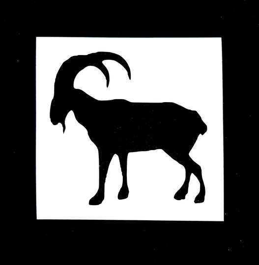 Goat Silhouette Stencil