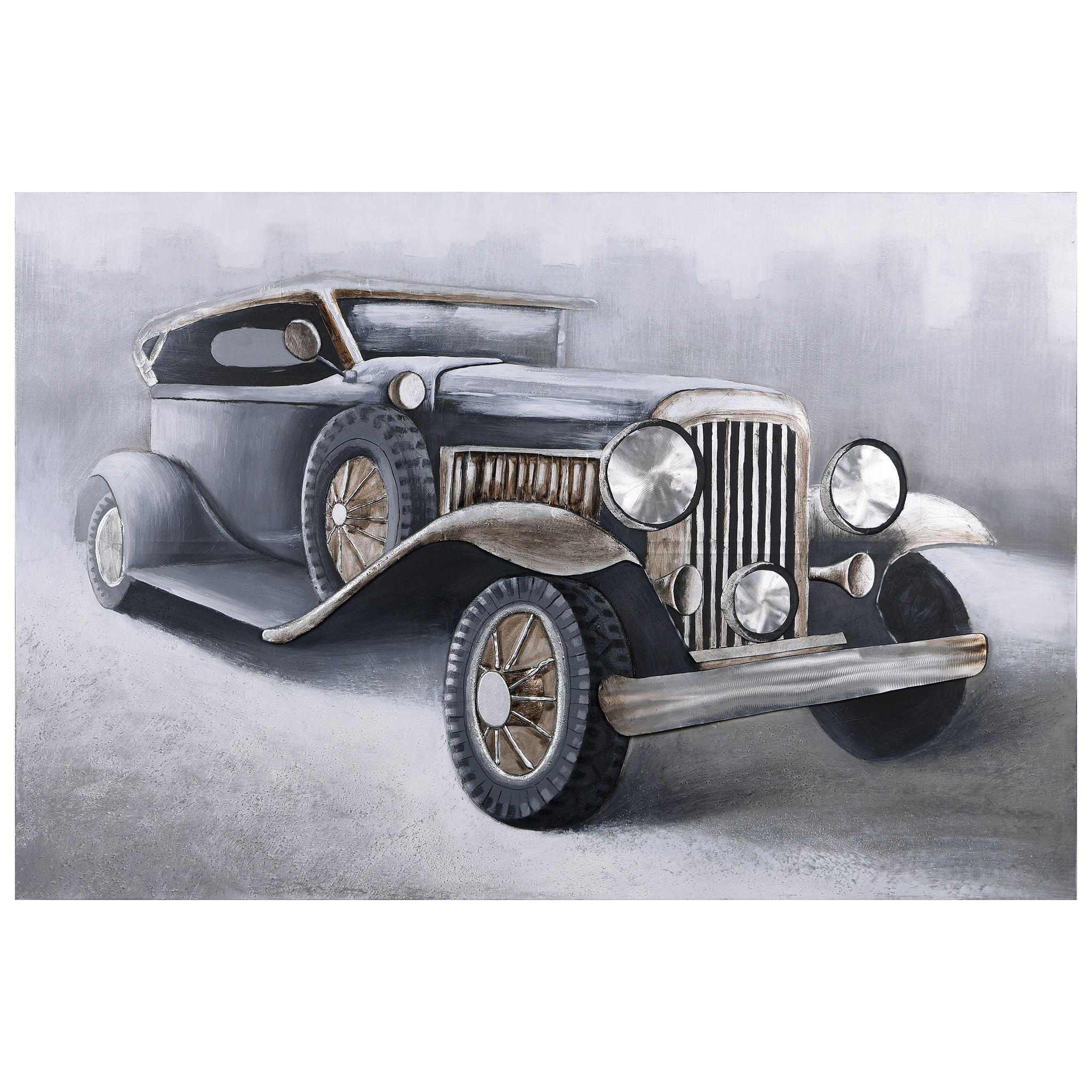 Empire Art Direct Hand Painted Wall Art 40-in H x 60-in W Travel Metal Hand-Painted Wall Sculpture | RAM-MH312-4060