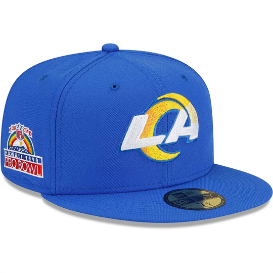 Men's New Era Royal Los Angeles Rams Patch Up 1998 Pro Bowl 59FIFTY Fitted Hat, Size: 7 3/8, Blue