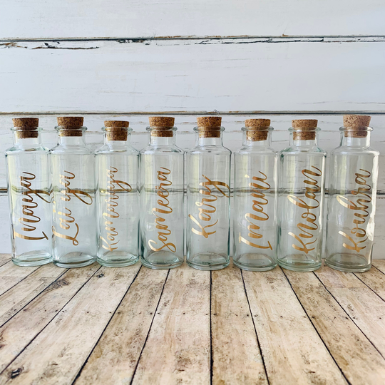Sand Ceremony Pouring Bottles Only/Blended Family Unity Glass Bottle With Cork