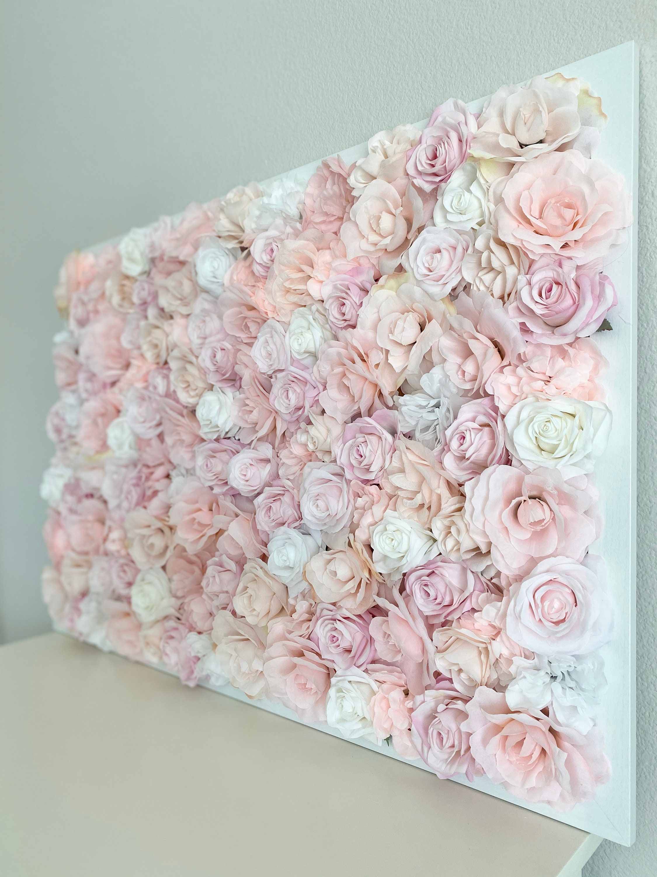 Crib Flower Wall Nursery Blush Pink Art Girl Sign Decor