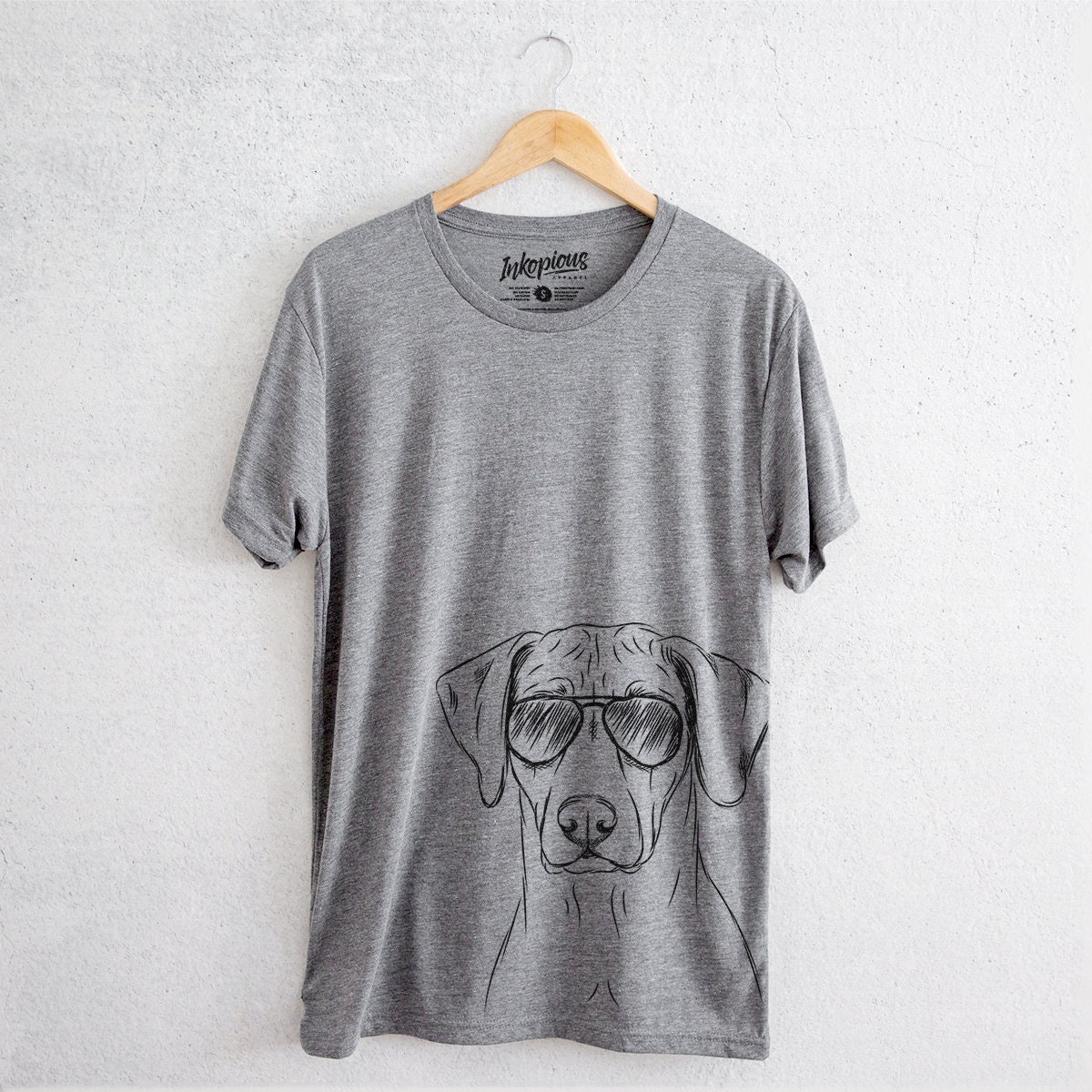 Ronan The Rhodesian Ridgeback - Tri-Blend Unisex Crew Grey Dog Lover Gift
