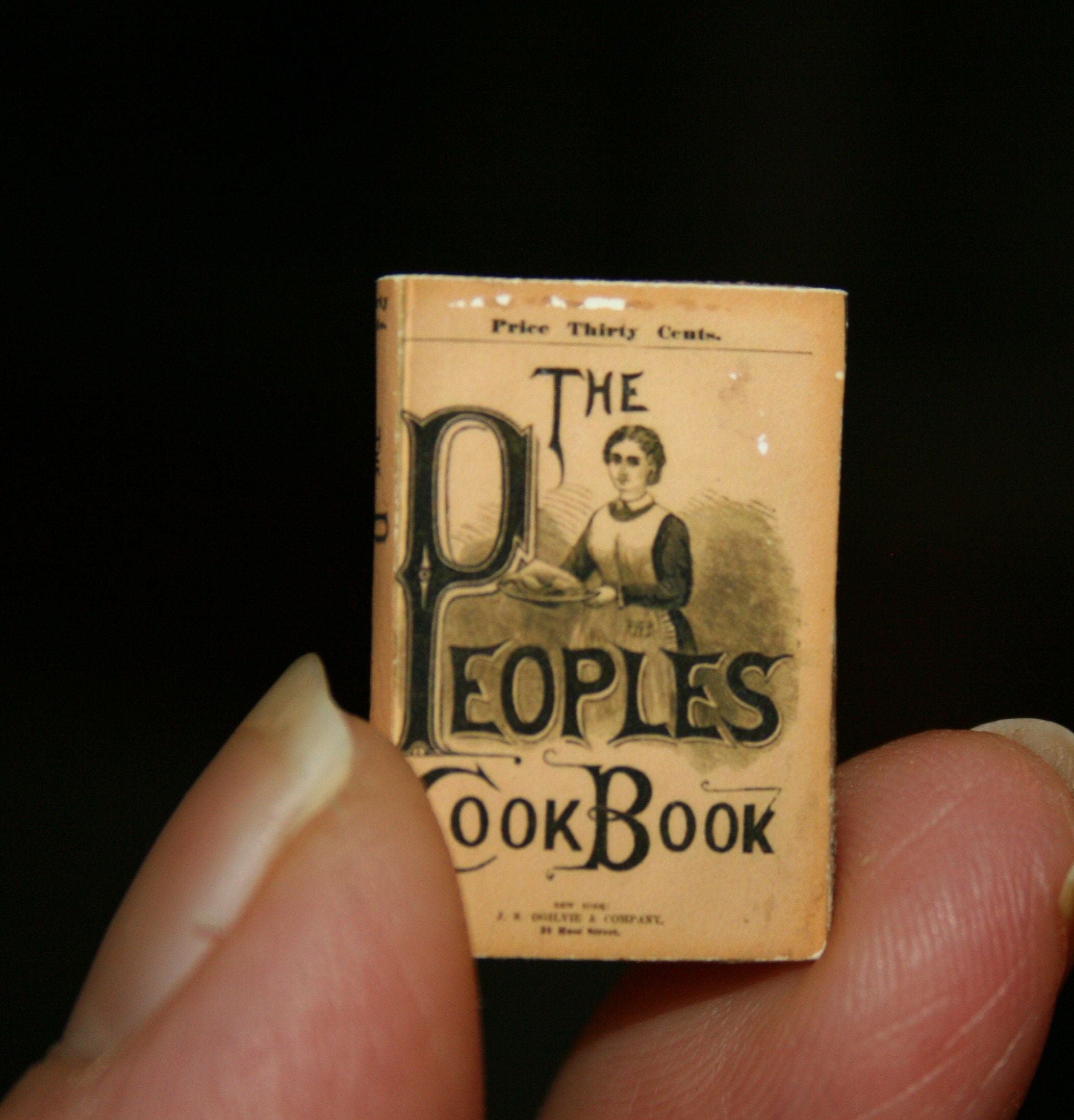 Dollhouse Miniatures The Peoples Cook Book - Artisan Handmade Miniature in 12Th Scale. From Cosediunaltromondo Italy"