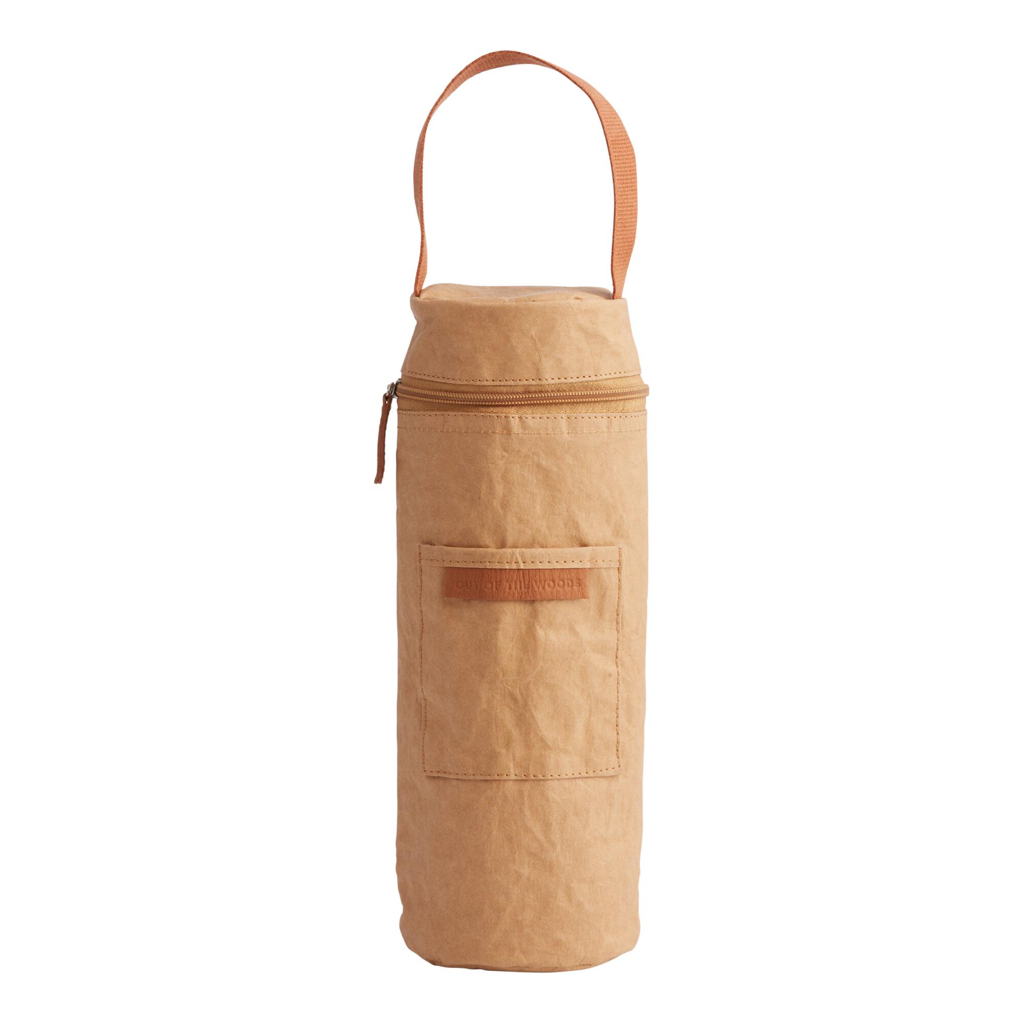 Out of the Woods Insulated Wine Tote: Natural/Cream by World Market