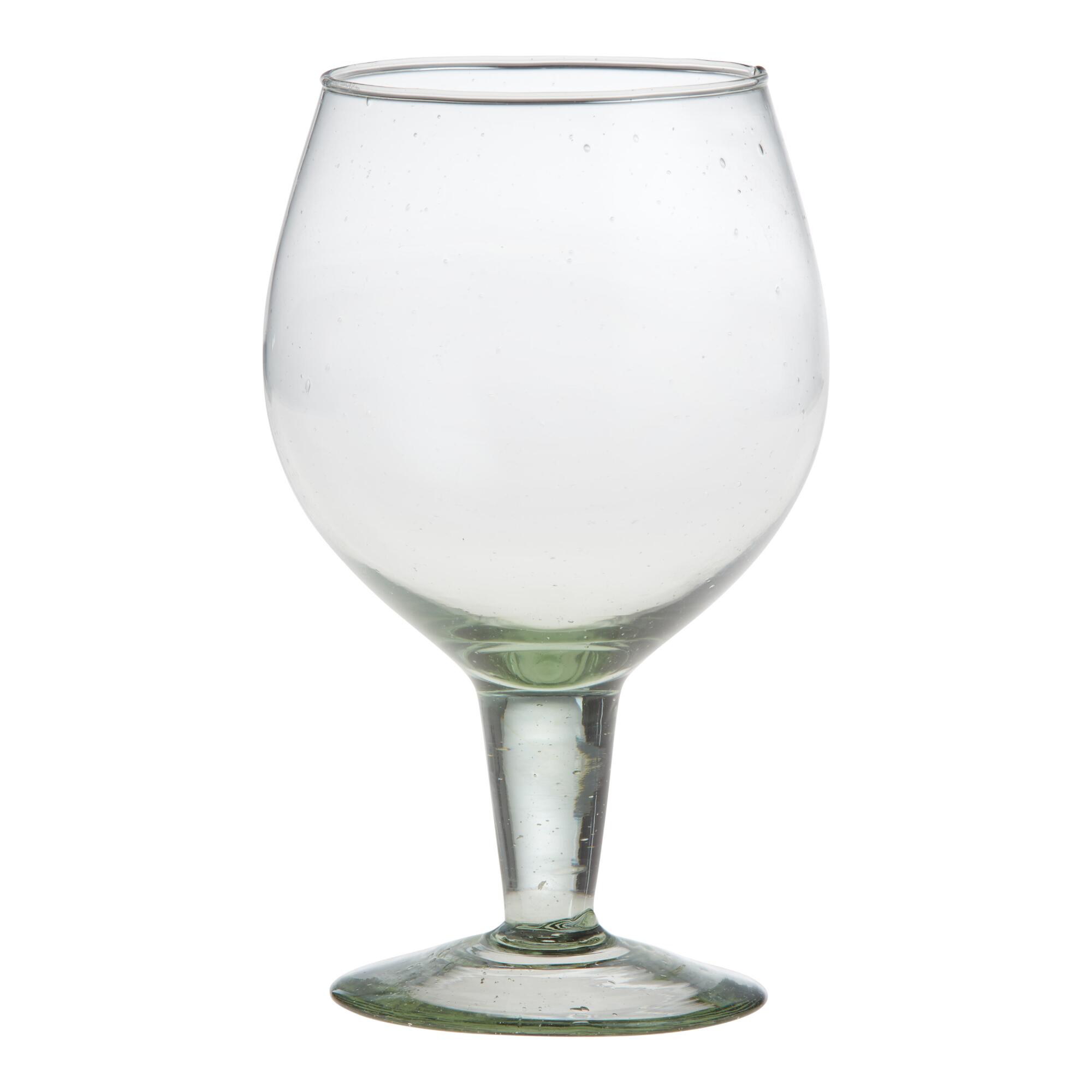 Light Green Recycled Burgundy Wine Glasses Set of 4 by World Market