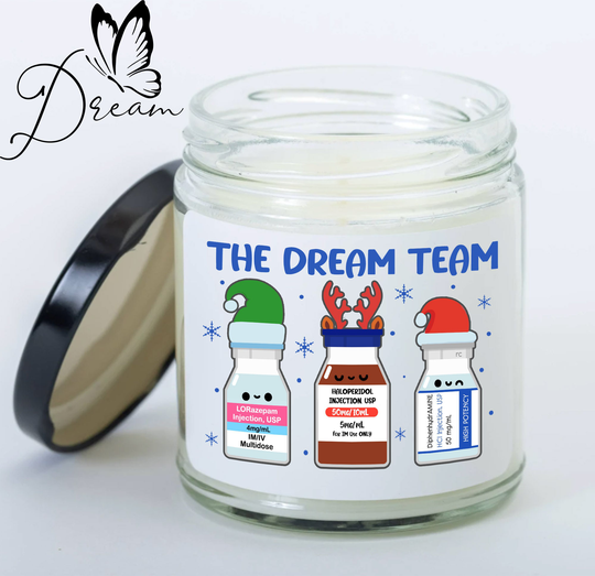 Nurse Life Candle The Dream Team Thank You Christmas Gift For Medical Assistant Icu Emergency Ems Doctor Nursing Coworker