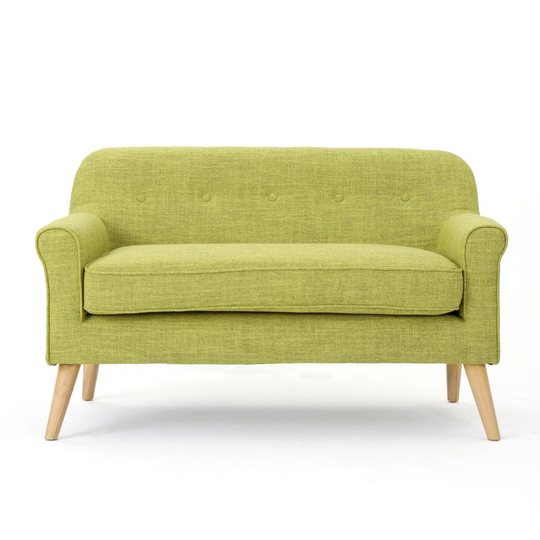 Best Selling Home Decor Maria Modern Green Polyester/Blend Loveseat | 301298