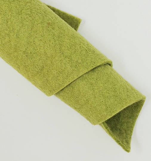 Hand Washed Merino Wool Blend Felt 9"x12" Sheets Pea Soup Color