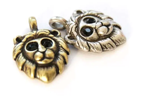 Lion Pendant Charm Mothers Day Girlfriend Handmade Fashion Animal Jewelry Making Cute Cool Unique Necklace Bracelet Anklet Ac133