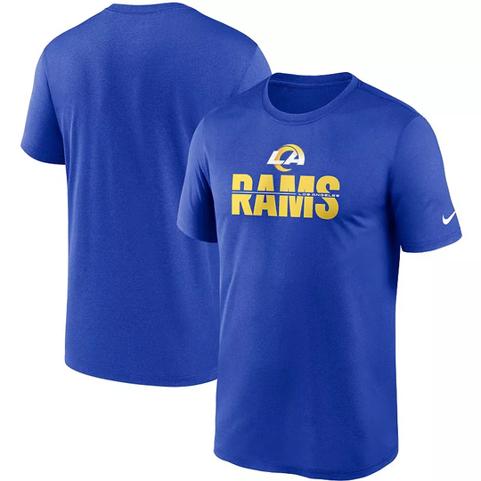 Men's Nike Royal Los Angeles Rams Legend Microtype Performance T-Shirt, Size: 2XL, LAR Blue