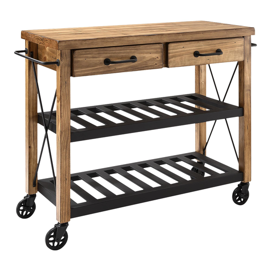 Wood and Metal Industrial Kitchen Cart by World Market