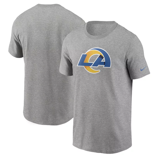 Men's Nike Heathered Gray Los Angeles Rams Primary Logo T-Shirt, Size: 3XL, LAR Grey