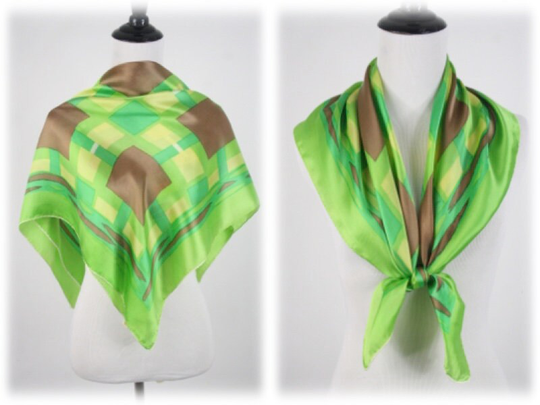 1950S Scarf Large Square Rayon