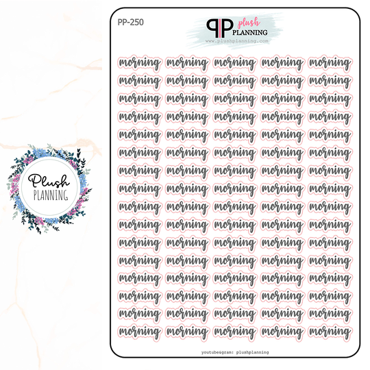 Morning Script Planner Stickers, Plush Planning