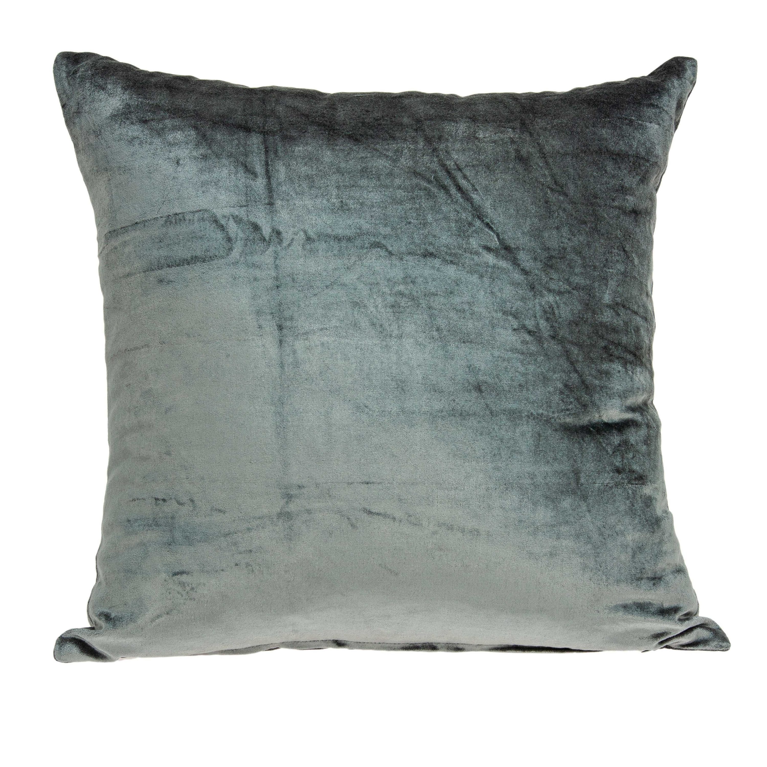 HomeRoots Jordan Charcoal Standard Cotton Viscose Blend Pillow Case in Off-White | 334172
