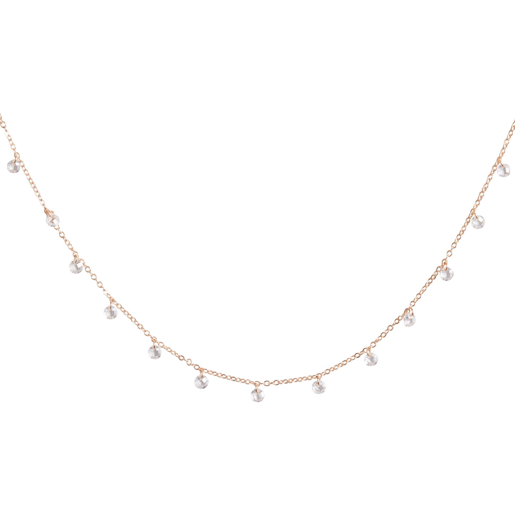 Gold Delicate Bead Short Necklace by World Market