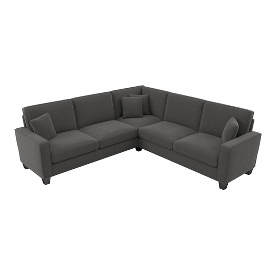 Bush Furniture Stockton Modern Charcoal Gray Herringbone Polyester/Blend Sectional | SNY98SCGH-03K
