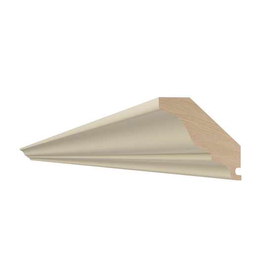 Luxxe Cabinetry Norfolk 1-in W x 96-in H x 0.75-in D Painted Blended Cream Cabinet Crown Moulding in Off-White | SCM8-BC