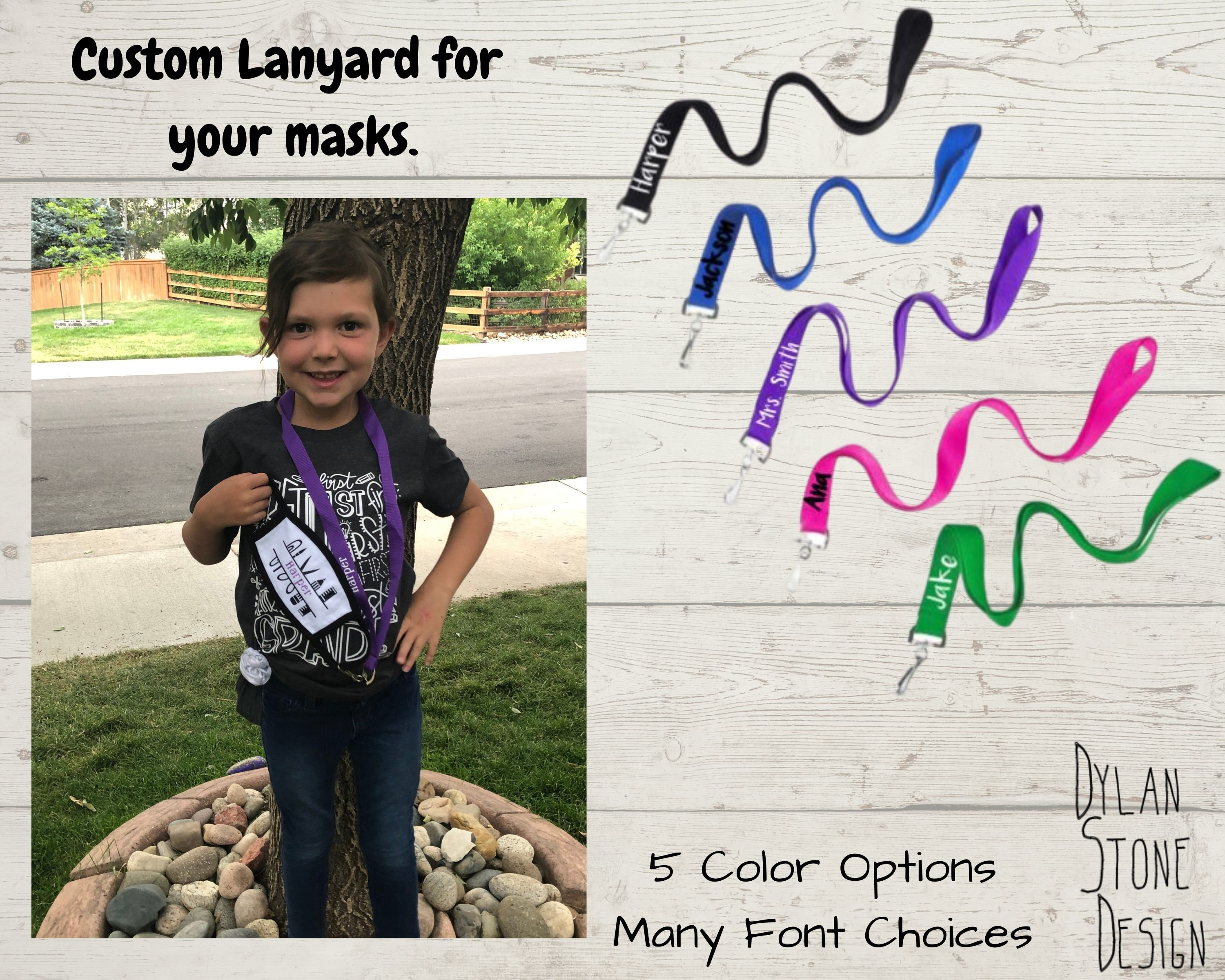 Personalized Lanyard For Masks - Necklace Mask Holder For You Kid Back To School Gift From Teacher
