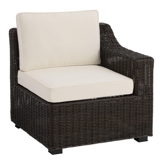 Espresso Navarra Modular Outdoor Patio Sectional Right End Chair: Brown by World Market