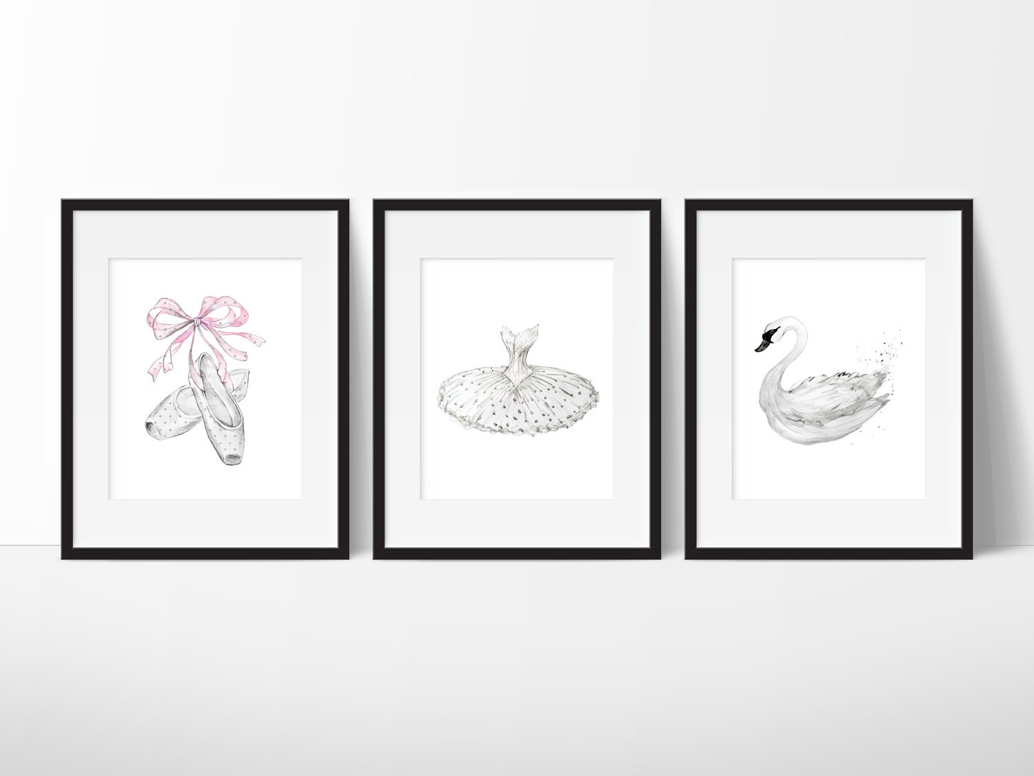 Ballerina Art Print For Girls Room, Swan Lake Wall