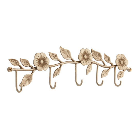 Antique Gold Metal Floral Wall Rack - Small by World Market